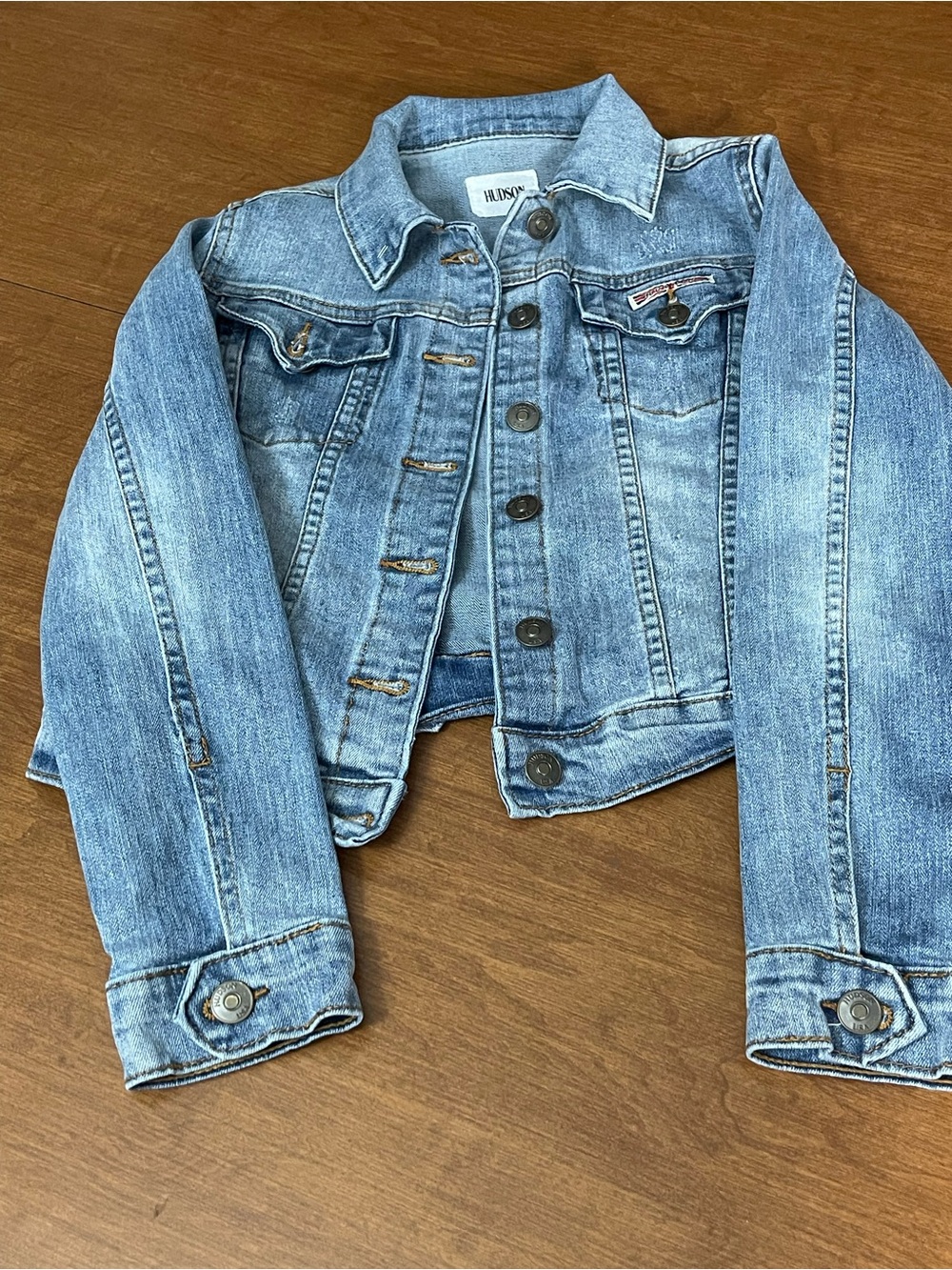 Hudson Jeans Jacket Women Cropped Denim Jacket Size M